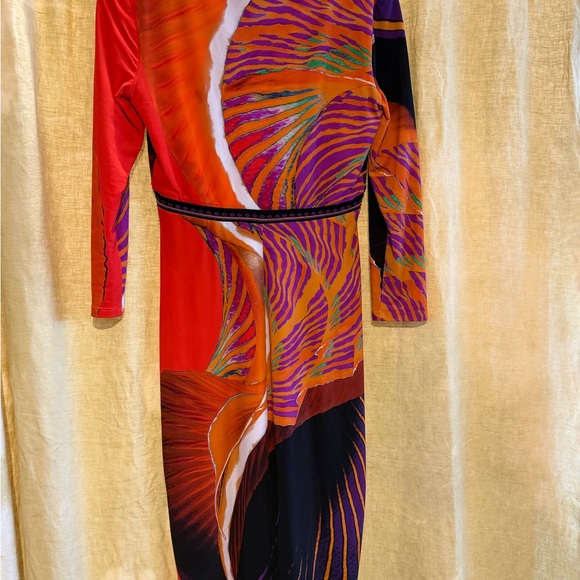 Roberto Cavalli Multicolor Long Sleeve Dress - Picture 3 of 3